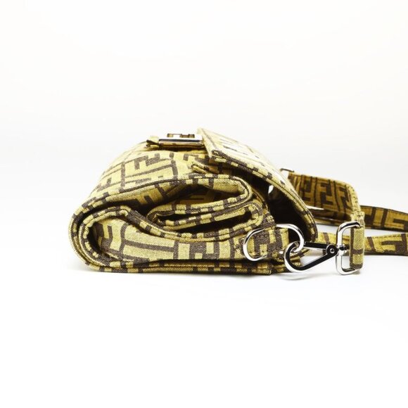 Fendi Shoulder Bag Zucca Frgmt Baguette Four Double - Picture 5 of 10